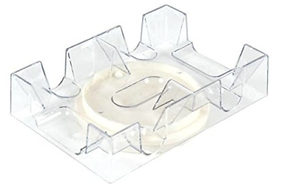 Revolving Dual Tray Holder For 2 Decks Playing Card Clear Plastic Canasta