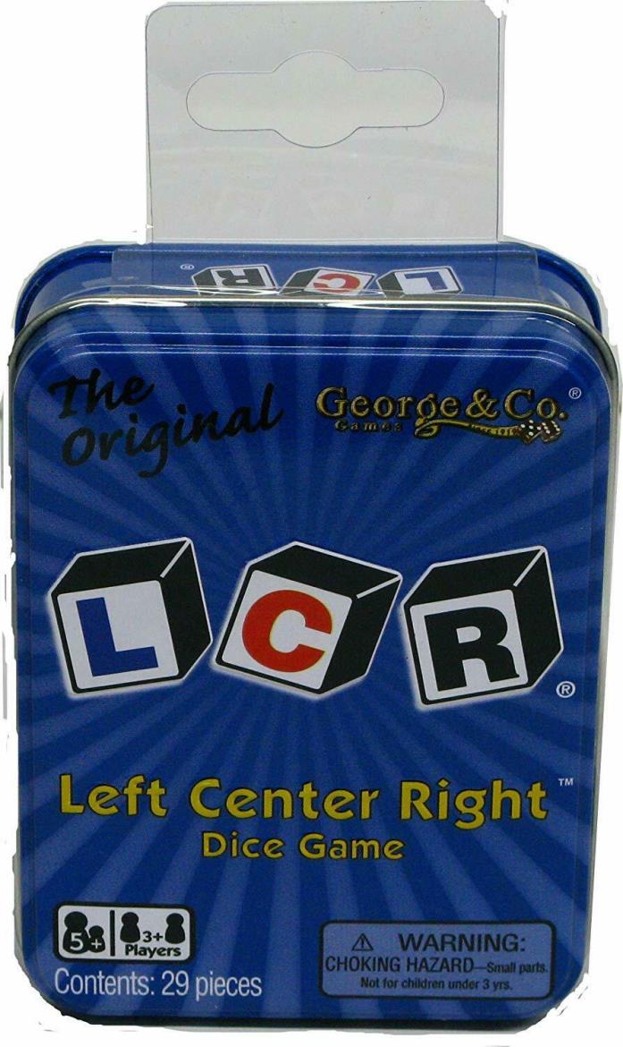 LCR Left Center Right™ Dice Game - Blue Tin