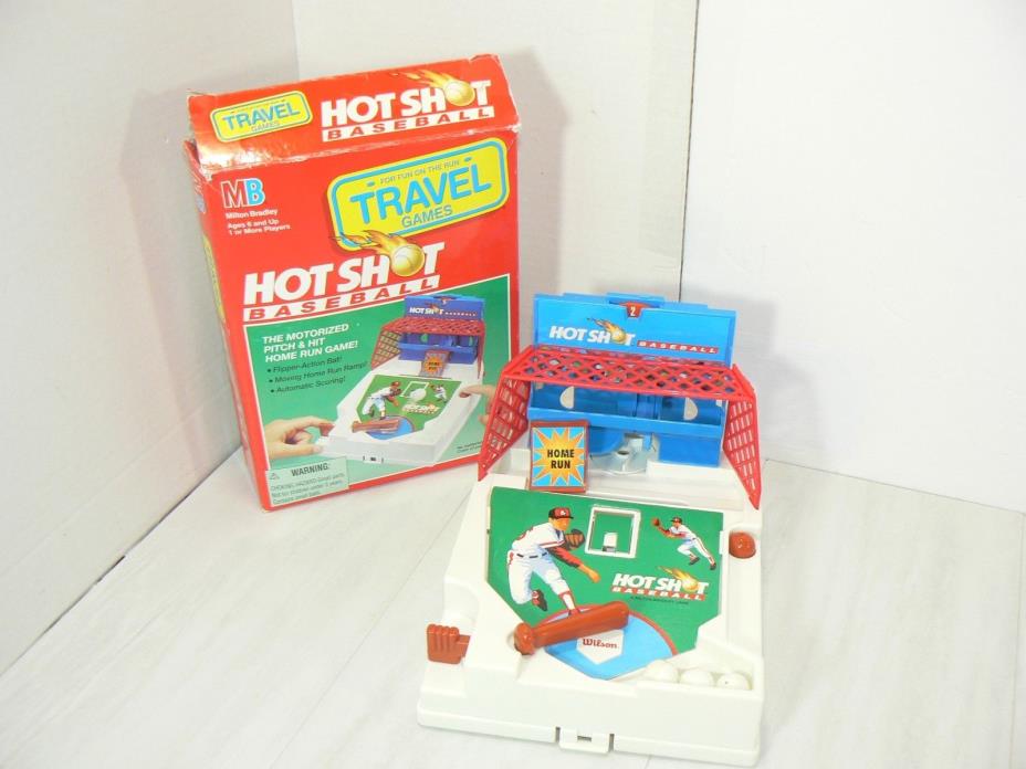 Vintage Milton Bradley Travel Hot Shot Baseball 1994 Travel Game COMPLETE
