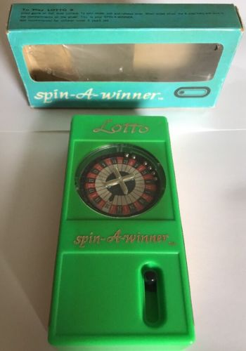 Vintage 1984 Spin-A- Winner Handheld Lotto Portable Game IOB