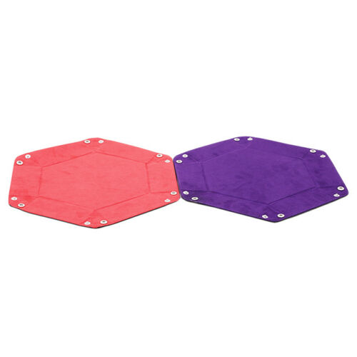 Double Sided Dice Faux Leather Game Accessories Folding Hexagon Tray Velvet G