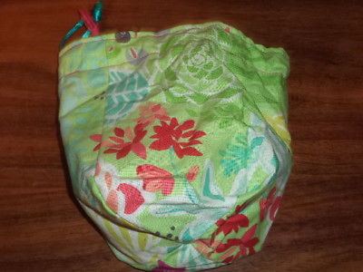Floral Decoration Flowers Print Dice Bag Gaming Stands Upright Drawstring Nice!