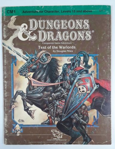 VINTAGE ADVANCED DUNGEONS & DRAGONS AD&D MODULE CM1 TEST OF THE WARLORDS