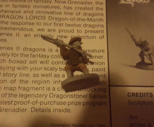 Vintage Grenadier samurai fighter metal miniature from Wind Dragon set d&d