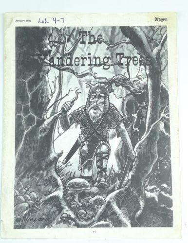 SUPER RARE AD&D DUNGEON MODULE FROM DRAGON MAGAZING JAN 1982 THE WANDERING TREE
