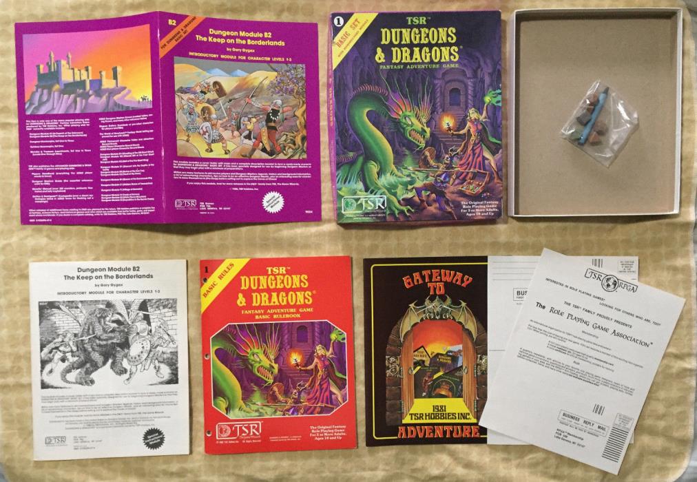 Dungeons and Dragons Basic Set TSR With Sealed Dice
