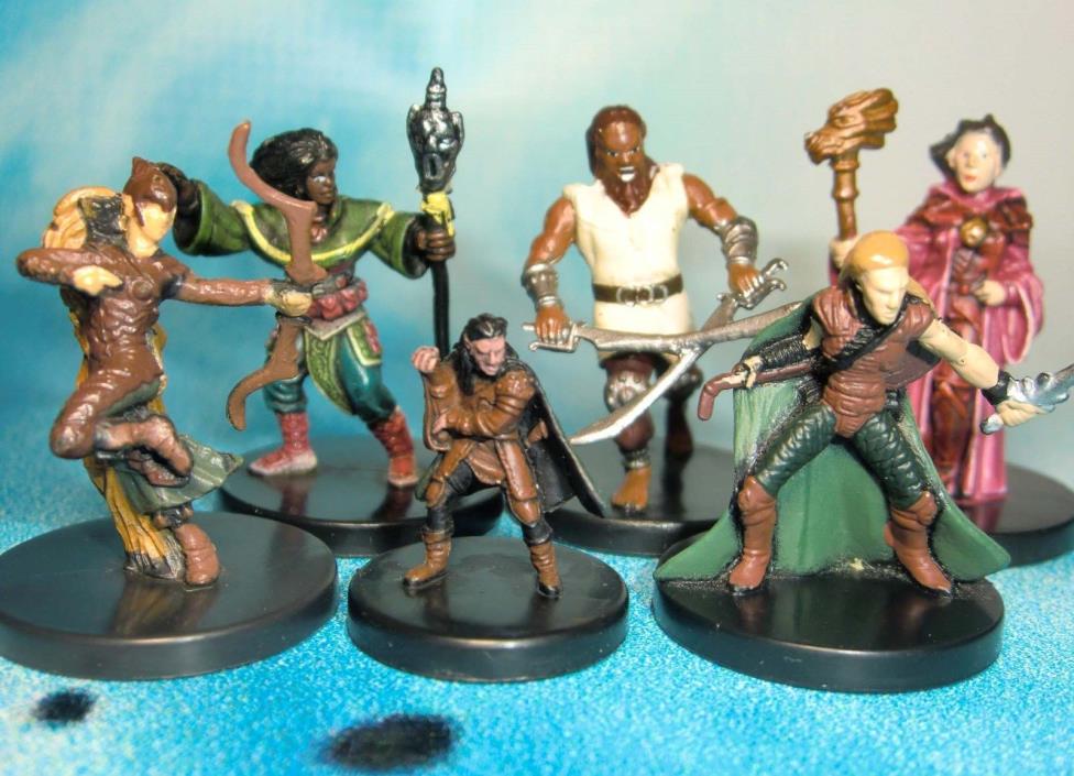 Dungeons & Dragons Miniatures Lot Adventuring Character Party Elite !!  s127