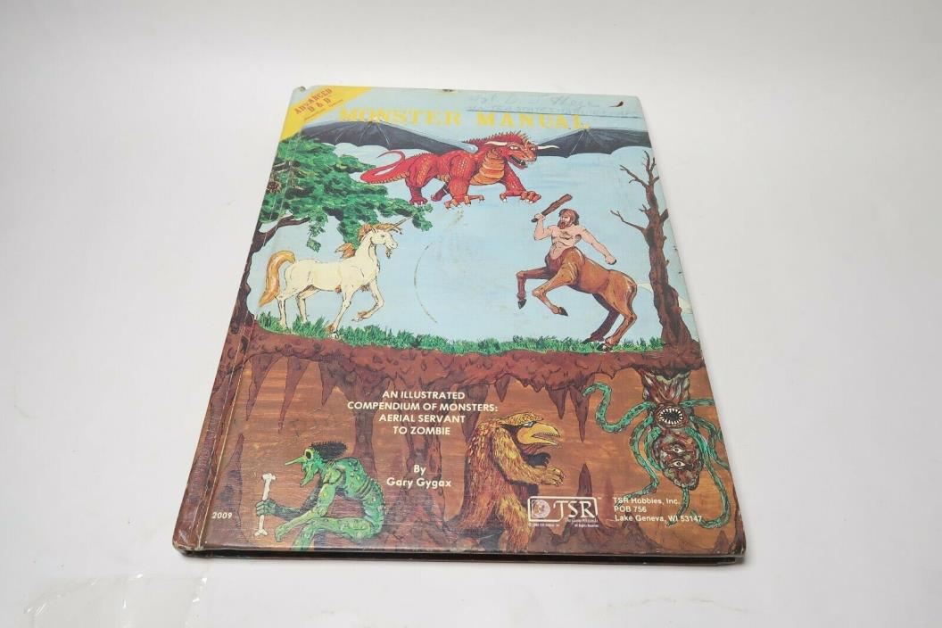Advanced Dungeons and Dragons Monster Manual 1979 4th Edition Hardcover