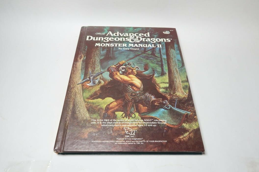 Advanced Dungeons and Dragons  Monster Manual II Gary Gygax 1983