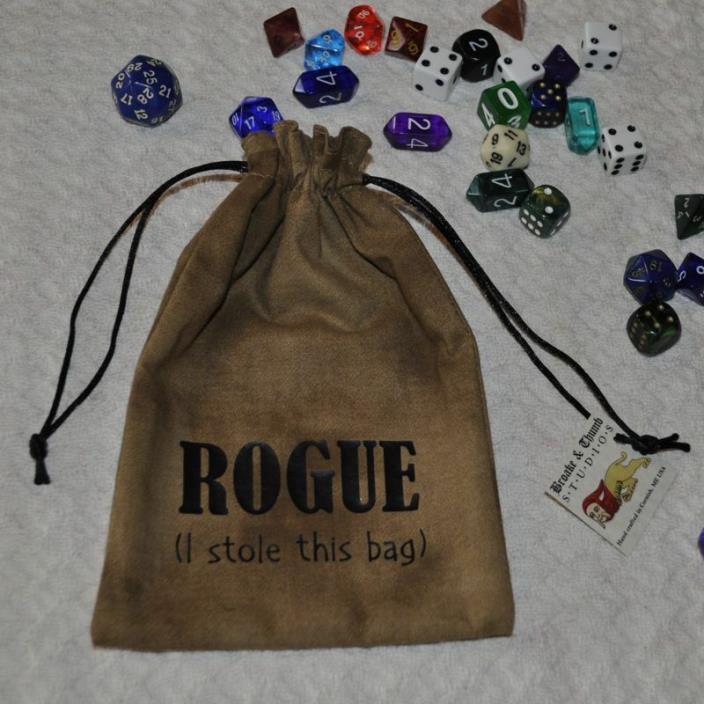 D&D Dungeons & Dragons ROGUE thief role play LARP handmade drawstring dice bag