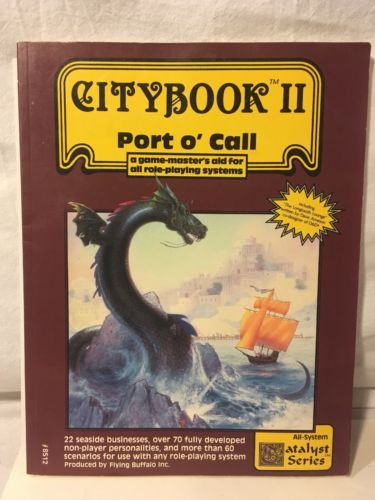 Vintage RPG CityBook II Port O’ Call, Flying Buffalo, AD&D, D&D, Very Nice Shape
