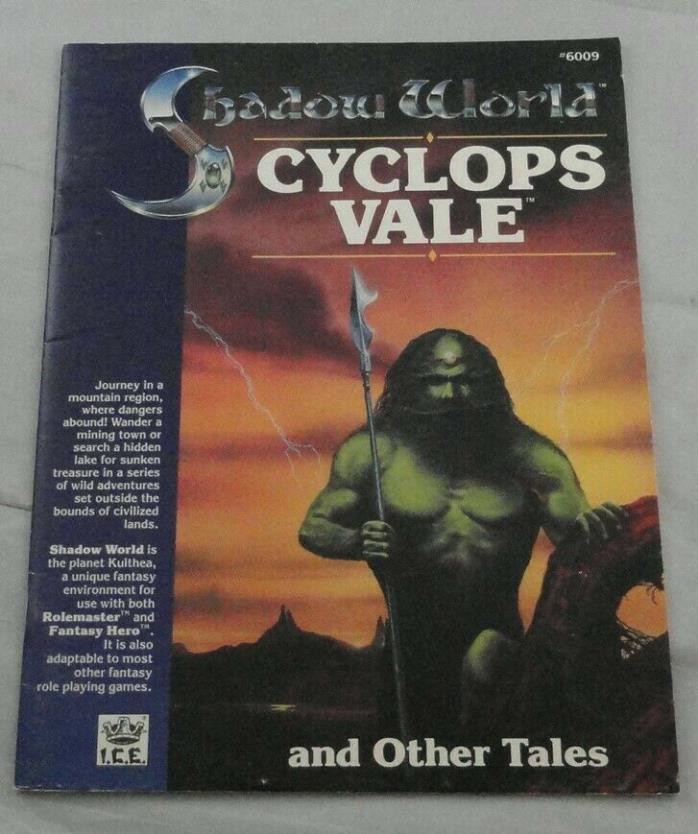 Shadow World RPG: Cyclops Vale Adventure ICE6009 1989