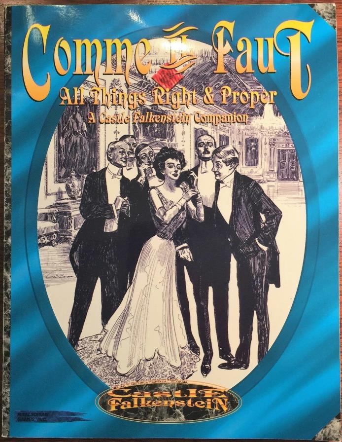 Comme Il Faut All Things Right & Proper A Castle Frankestein Companion RPG Rare