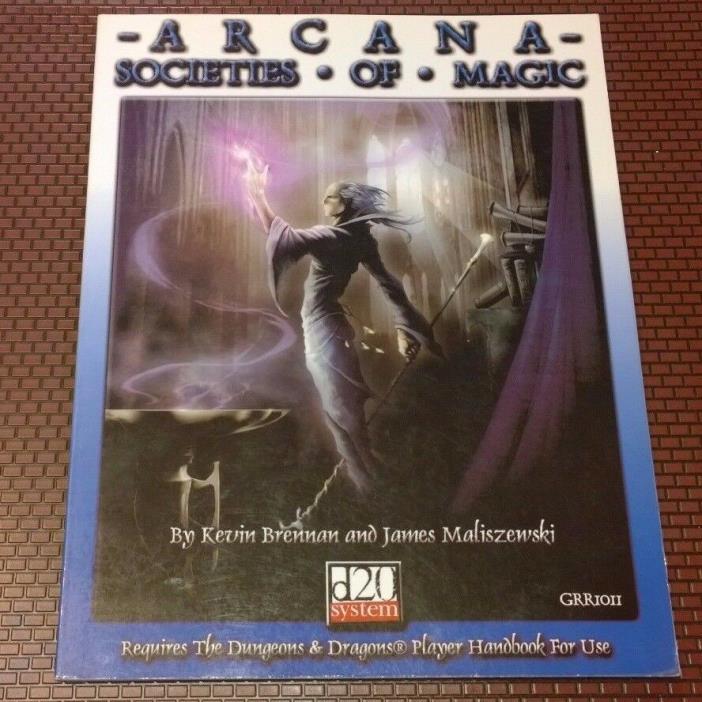 d20 Arcana Societies of Magic Green Ronin Publishing  SC