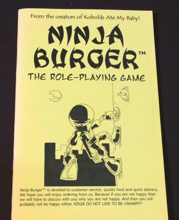 Ninja Burger the Role-Playing Game NM 9th level games beer engine