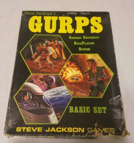 VTG (1986) STEVE JACKSON'S GURPS ROLEPLAYING GAME BASIC SET + MORE (UNUSED)