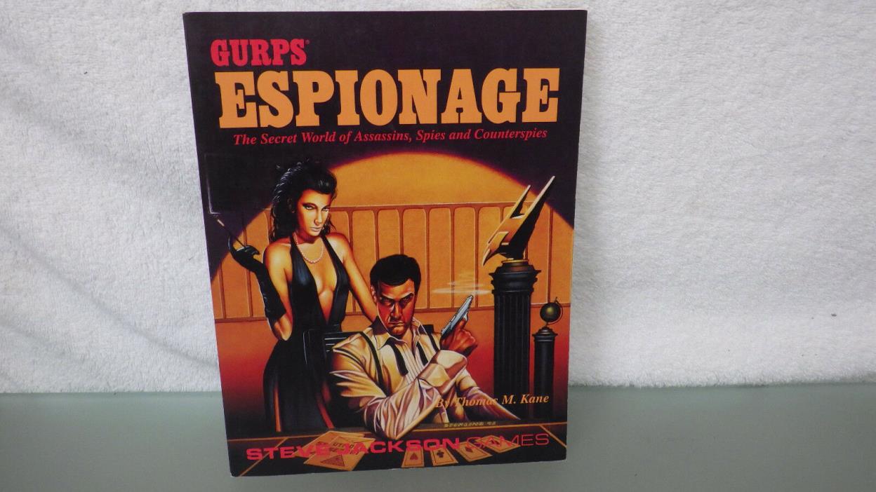 Vtg 1990s Steve Jackson GURPS ESPIONAGE Sourcebook Book *RPG Game 1st