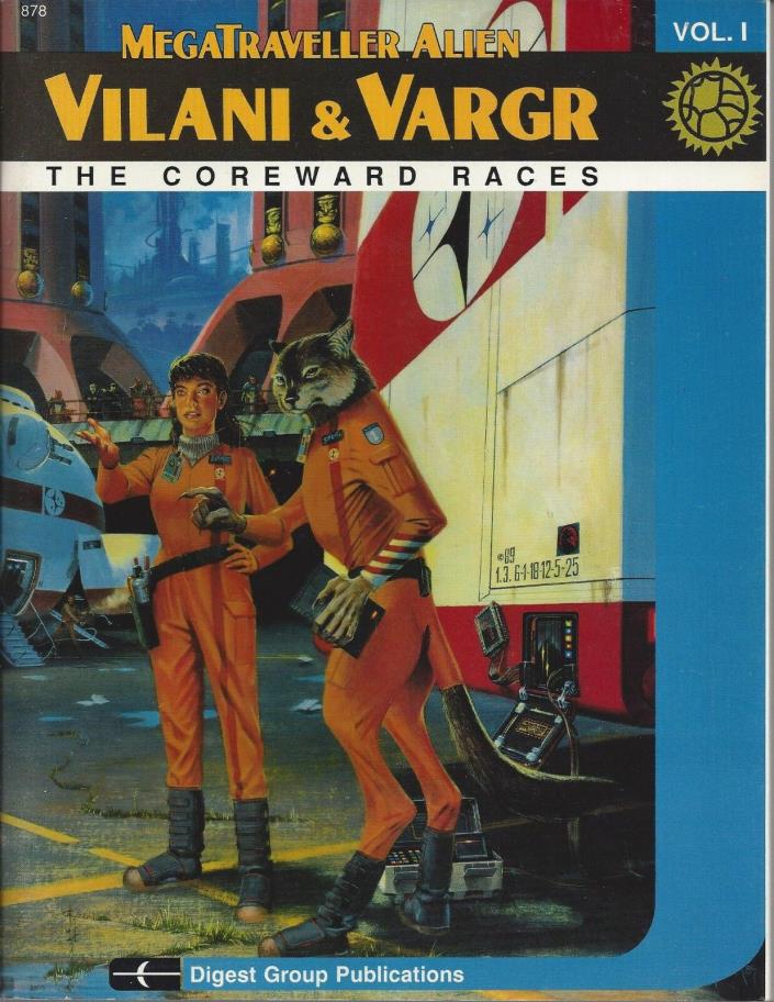 Mega Traveller RPG Alien Vilani & Vargr Coreward Races SC USED OOP  DGP 878 1990