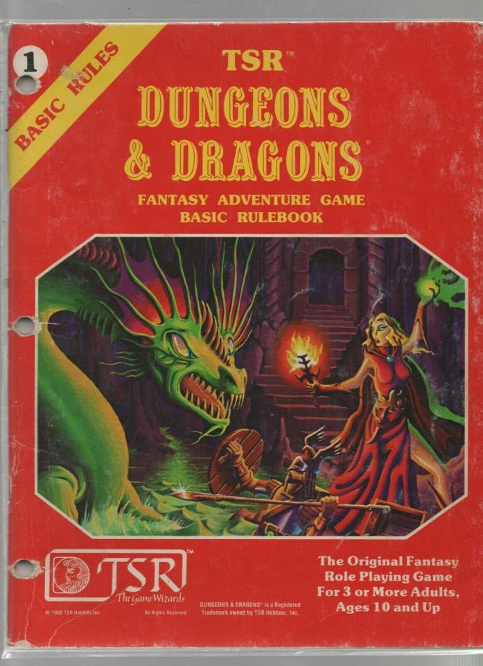 Dungeons & Dragons Basic Rulebook - TSR SC 1980 In Poly Bag - Combine Shipping.