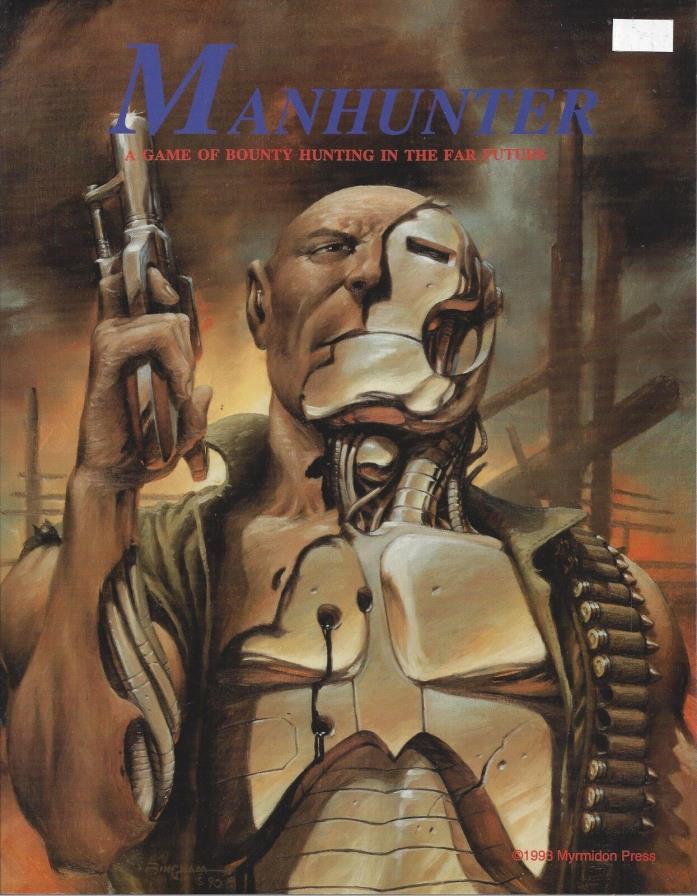 Manhunter RPG SC NEW OOP  1993 Myrmidon Press  Futuristic Bounty Hunting