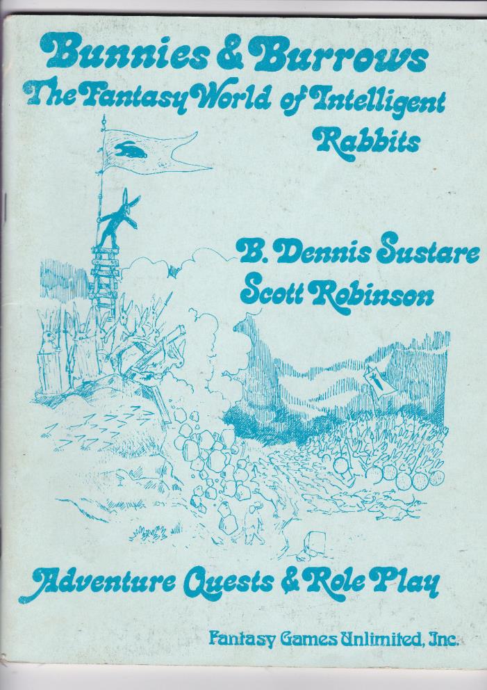 FGU RPG Bunnies & Burrows 1976 (1st Printing) Soft Cover Near Mint