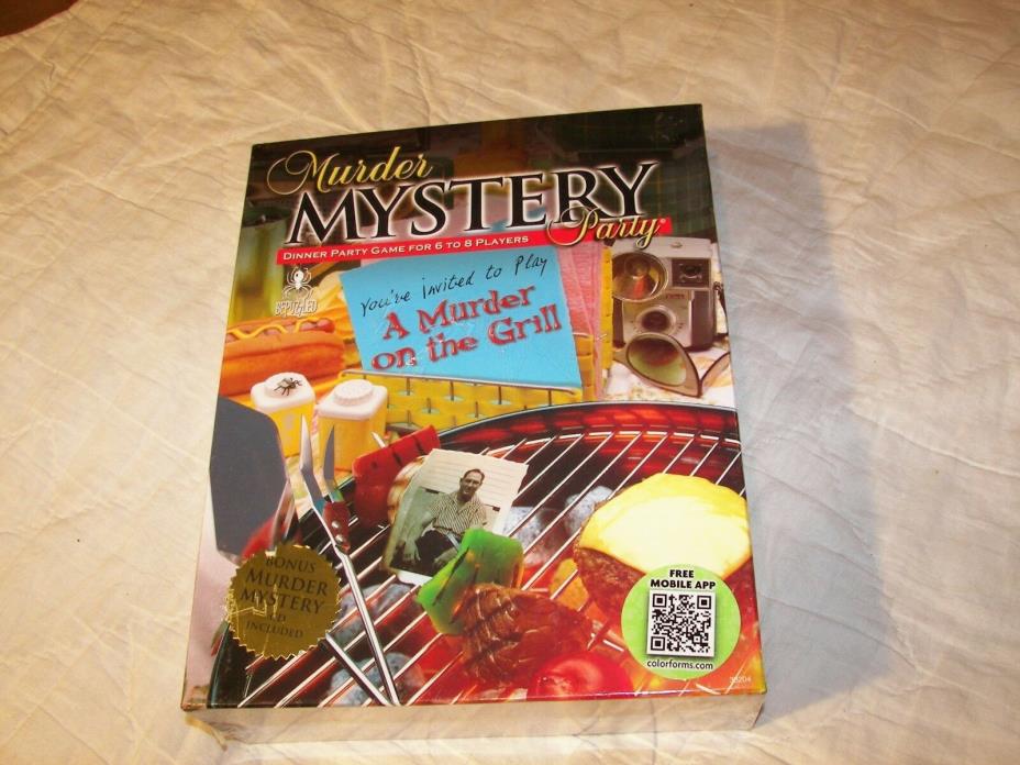 Murder Mystery Party A MURDER ON THE GRILL Dinner Party Game NEW BEPUZZLED