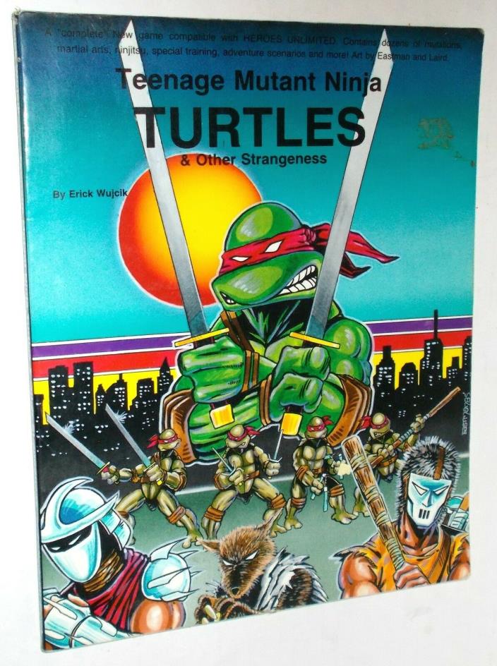 TEENAGE MUTANT NINJA TURTLES & OTHER STRANGENESS RPG book 1986 ERICK WUJCIK tmnt