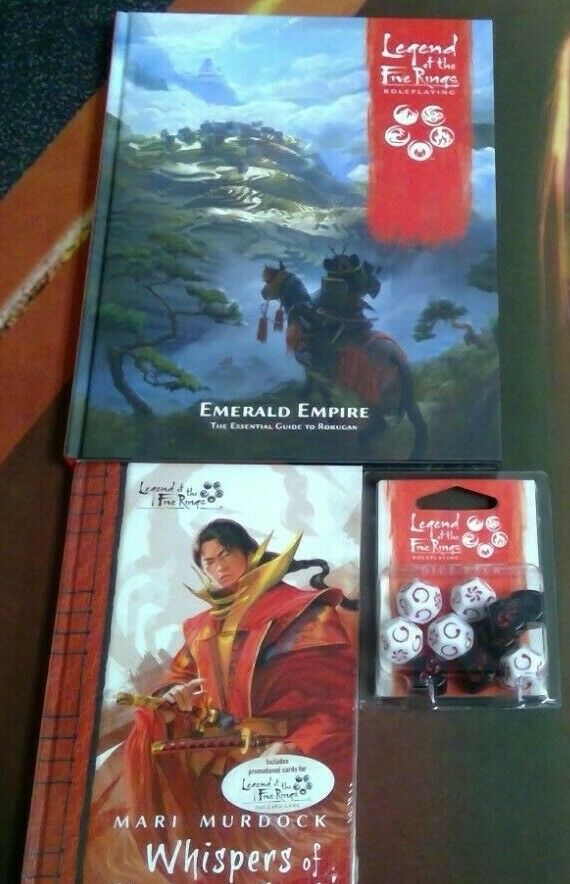 L5R Roleplaying Game Emerald Empire,Beginner Game,Dice Pack + Story Book