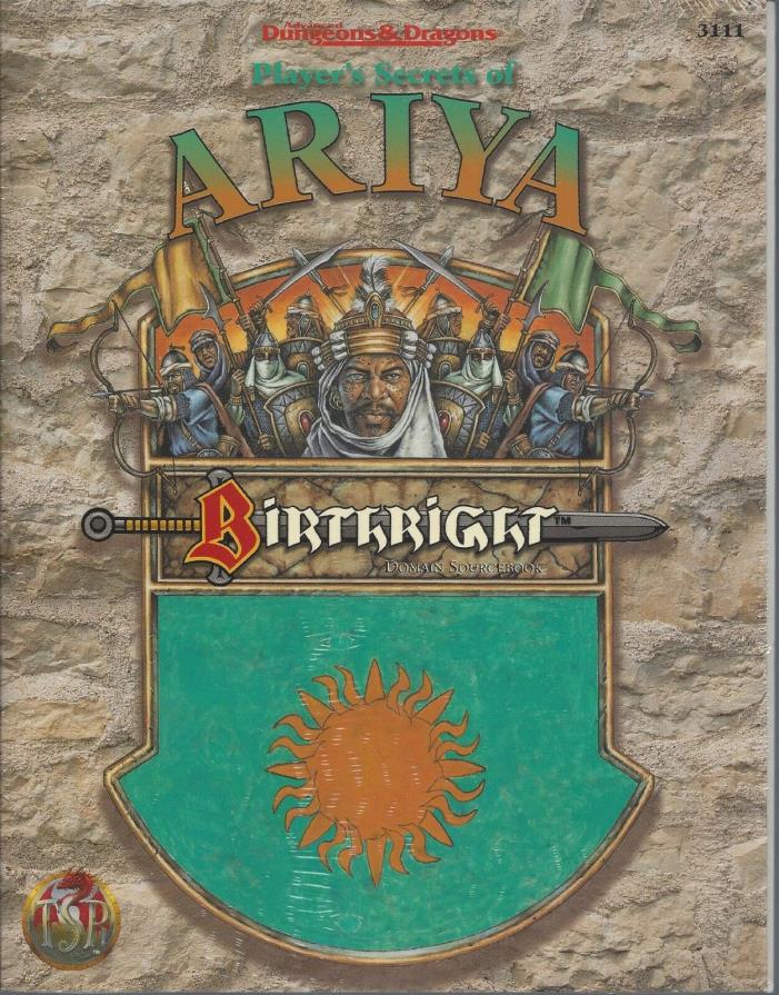 Advanced Dungeons & Dragons RPG Players Guide of Ariya SC 2.0 TSR DnD NEW Sealed