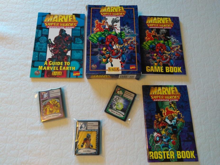 Marvel Super Heroes Adventure Game SAGA System TSR RPG 1998 Complete + Guide
