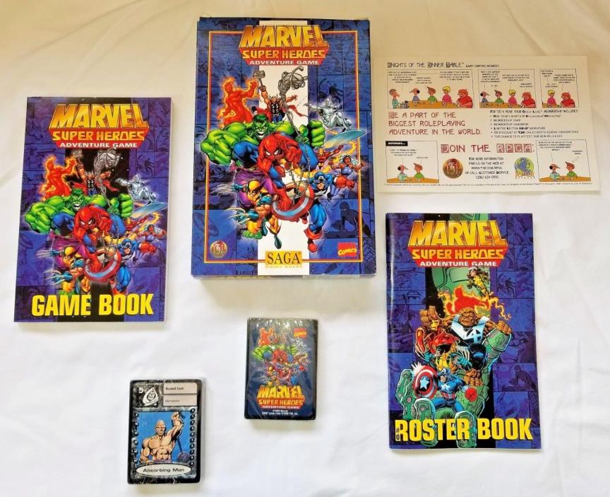 TSR Marvel Super Heroes Adventure Game -SAGA Game Rules -Box Set  -FREE SHIPPING