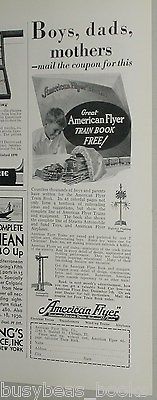 1929 American Flyer advert., toy train, free train book