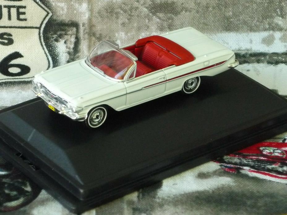 Oxford Die cast 1961 Chevy Impala White w/Red 1/87 HO Scale  NEW in Box