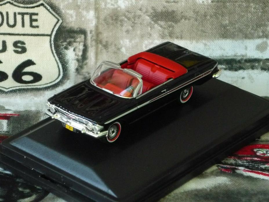 Oxford Die cast 1961 Chevy Impala  Black w/ Red  1/87 HO Scale NEW in Box