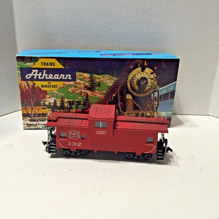 Caboose Athearn HO Rear Cupola Missouri Kansas Texas Custom Red KD COUPLERS