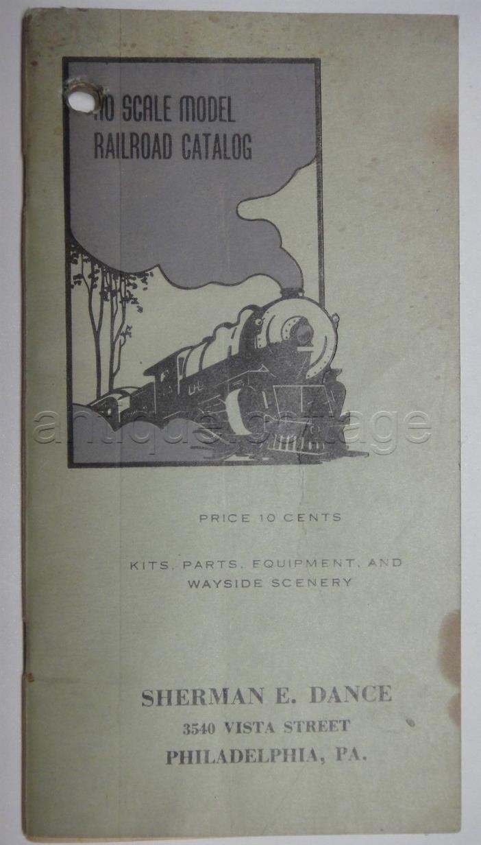 c1940s vintage HO SCALE MODEL RAILROAD CATALOG kits parts equipment wayside scen