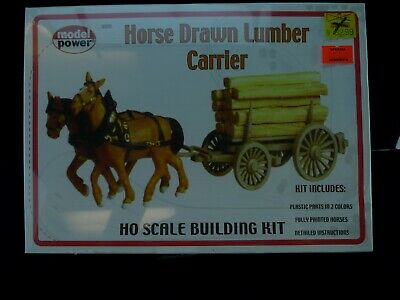 Horse Drawn Lumber Carrier HO Scale Building Kit Model Power KIT #624
