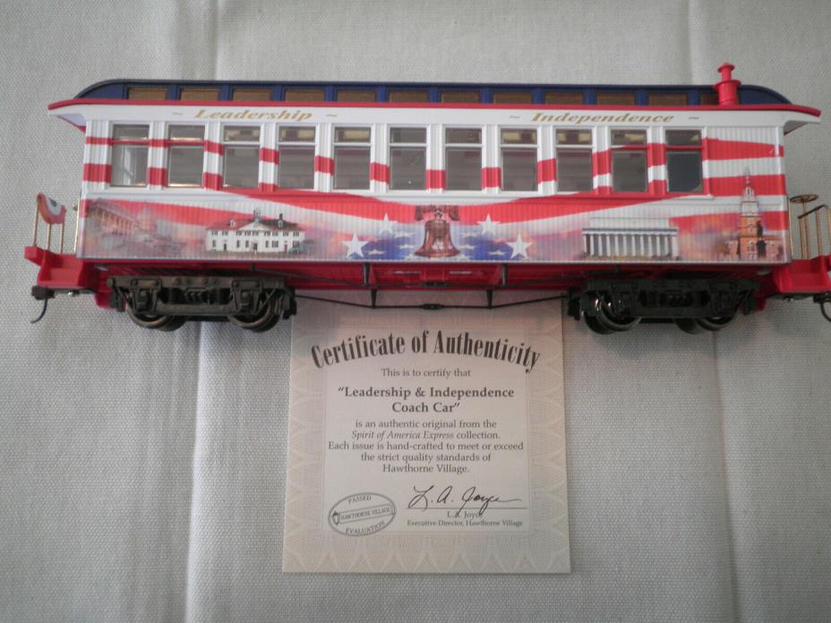 BACHMANN HAWTHORNE VILLAGE SPIRIT OF AMERICA LEADERSHIP & INDEPENDENCE COACH CAR