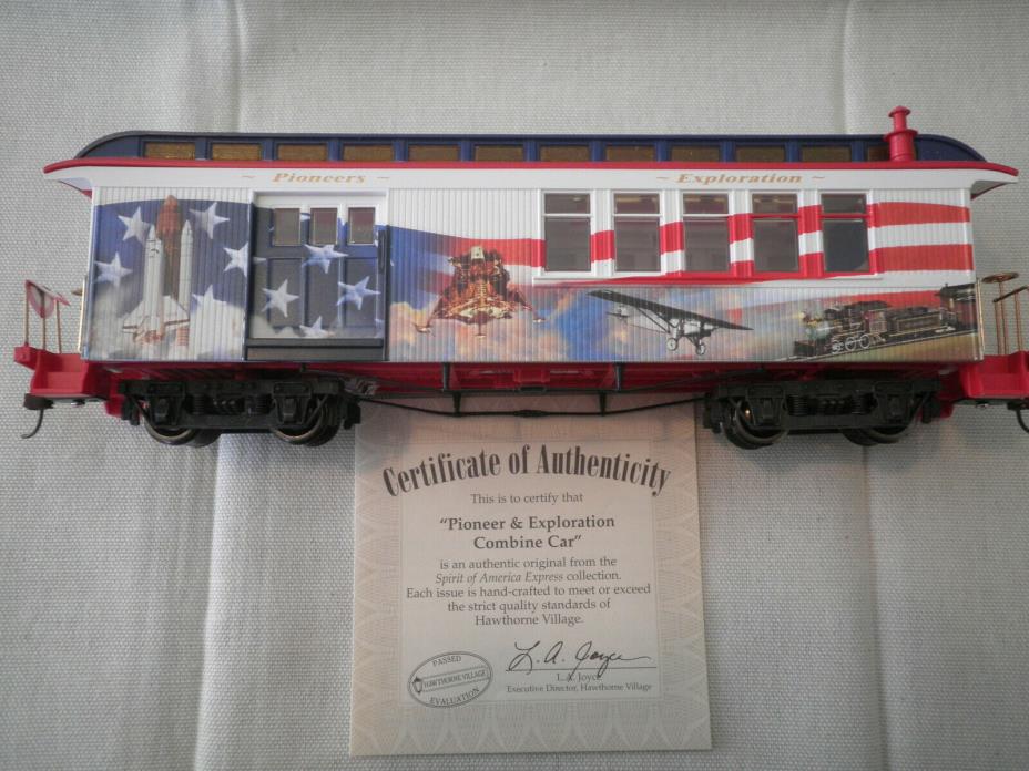 BACHMANN HAWTHORNE VILLAGE SPIRIT OF AMERICA PIONEER & EXPLORATION COMBINE CAR W
