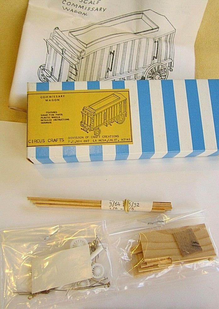 HO scale, CIRCUS CRAFT #cw 16,  COMMISSARY WAGON,  Craftsman wood kit