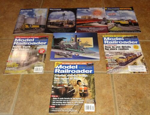 Lot Of 8 Model Train Magazines Walthers Lionel Model Railroader Free US Shipping