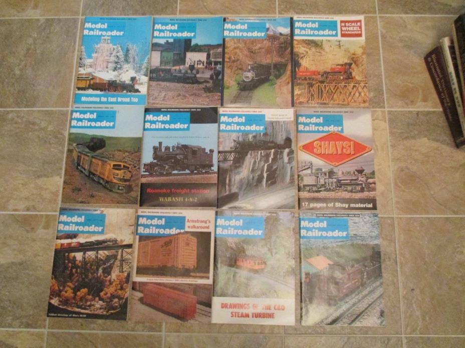 Model Railroader Railroad Trains Magazine complete year 1971