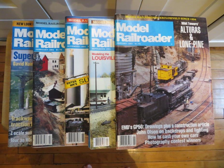 Vintage Model Railroader Magazine Lot of 5