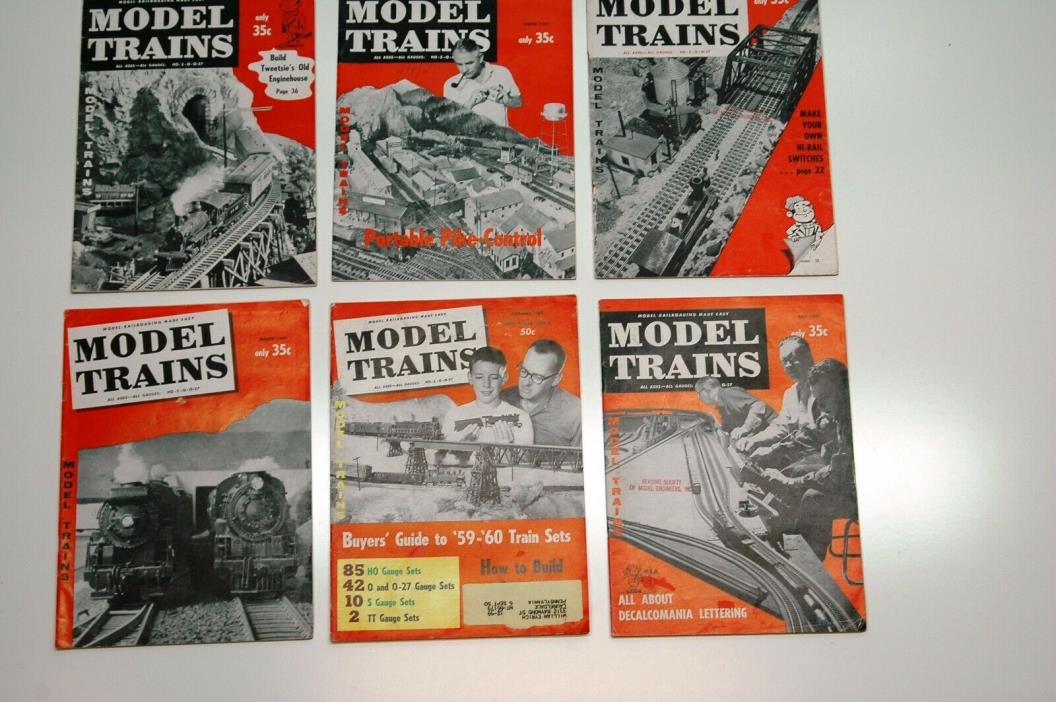 Set of 6 Model Trains Magazines 1959 FOR CHARITY