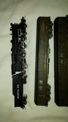 N Scale Minitrix Santa Fe Steam Engine with Atlas RR Passenger set