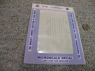 Microscale decals N 60-1105 Santa Fe heavyweight passenger cars    F91