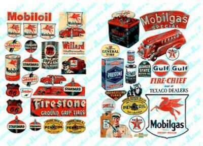 JL Innovative Design 685 N Scale Signs/Posters -- Gas Station & O 835846006851