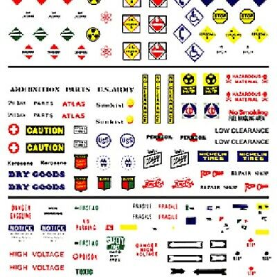 Woodland Scenics DT560 Crate Labels/Warning Signs Dry Transfer Decals