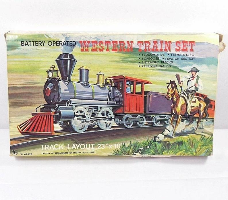 Vintage Battery Operated Western Train Set