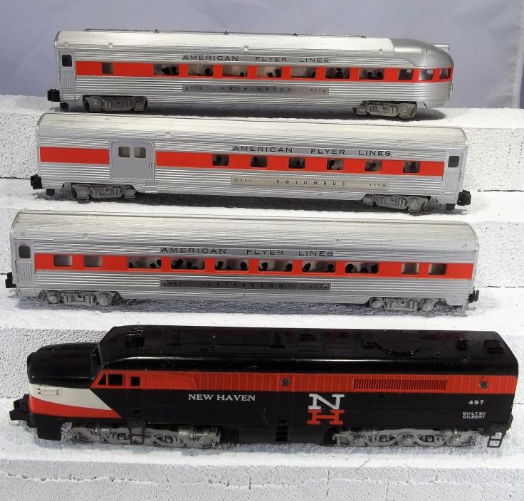 AMERICAN FLYER #20340 NEW HAVEN DIESEL PASSENGER TRAIN SET
